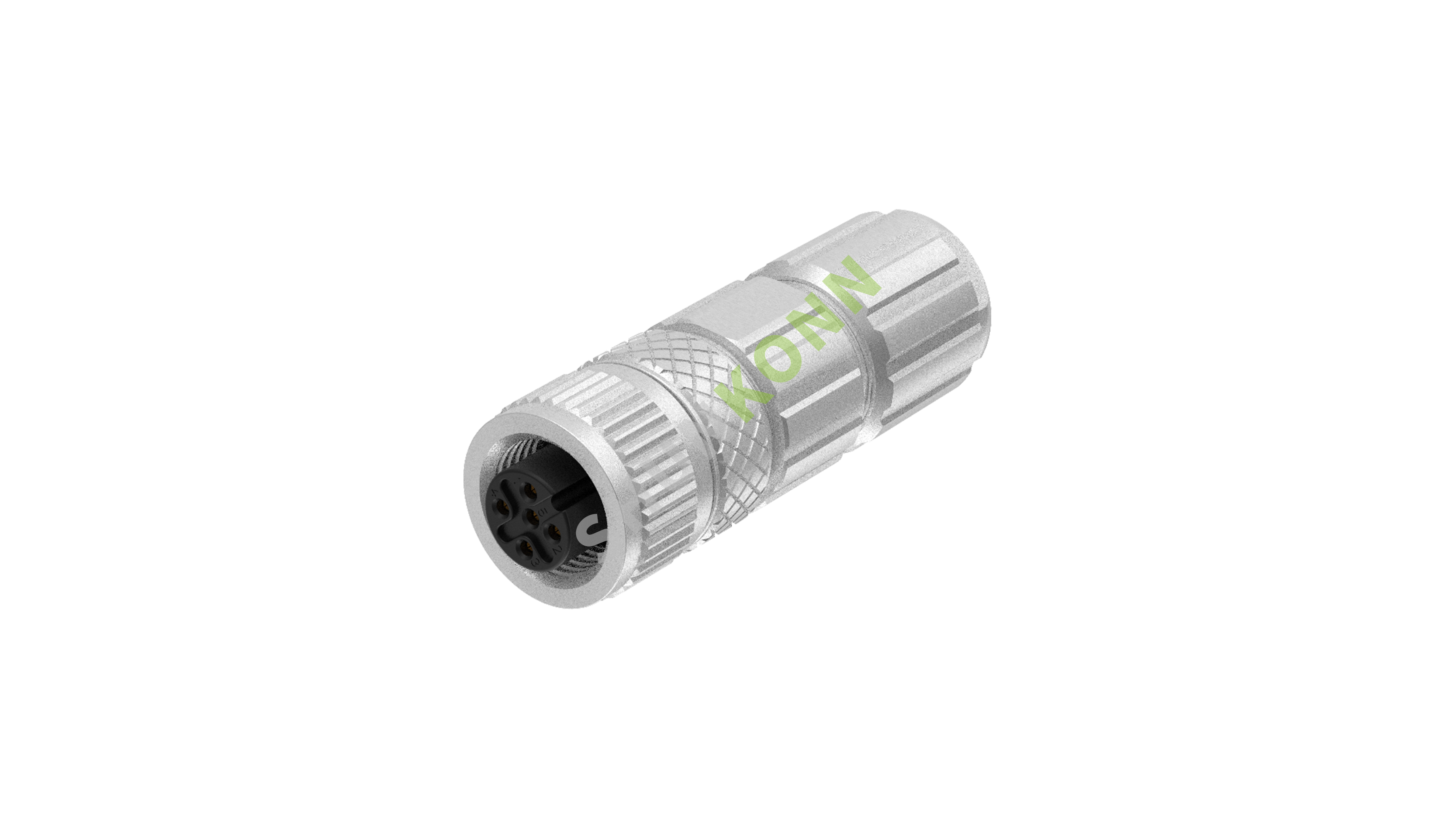 SKM12 A Series M12 A Coded Connectors Straight Metal Assembled 5PIN Female Solder Type PG7