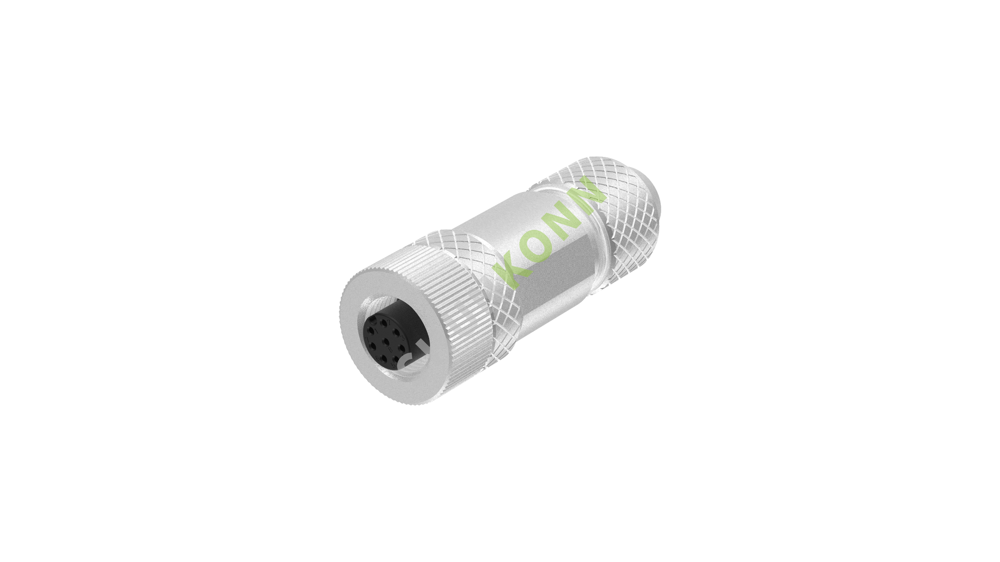 SKM12A系列 M12A编码连接器直式金属组装6PIN母头螺钉式PG7