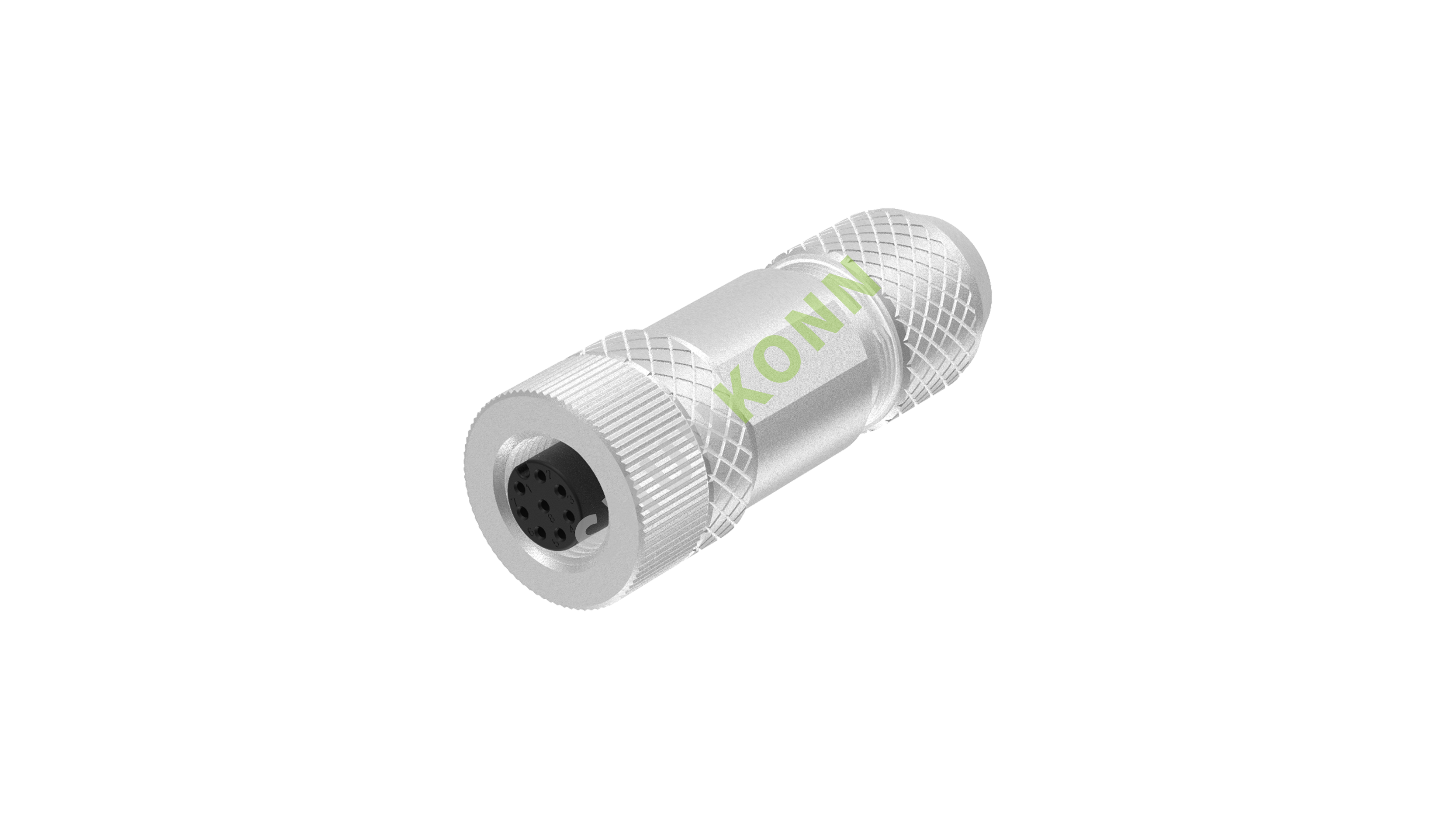 SKM12A系列 M12A编码连接器直式金属组装6PIN母头螺钉式PG9