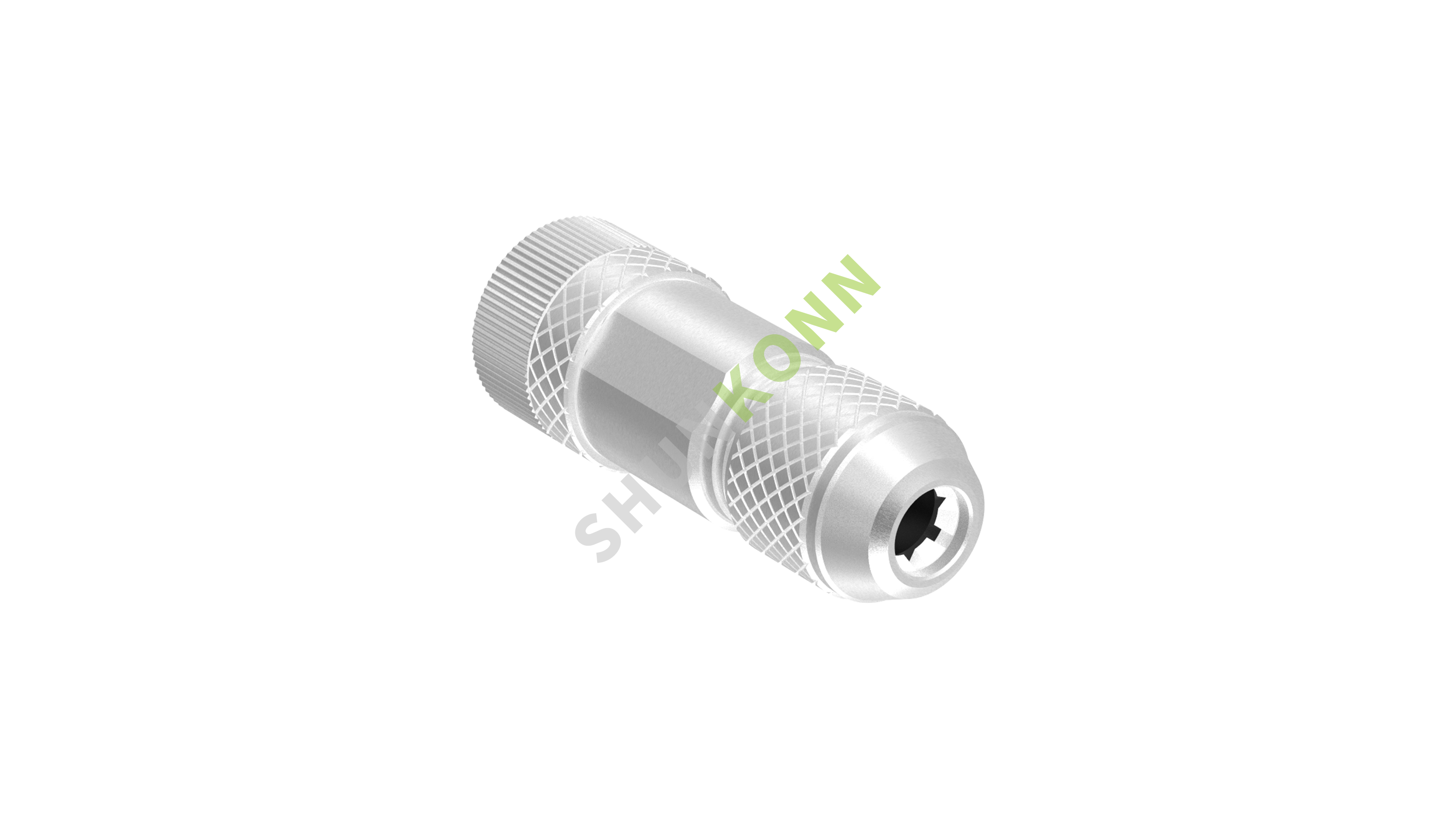 SKM12A系列 M12A编码连接器直式金属组装6PIN母头螺钉式PG9