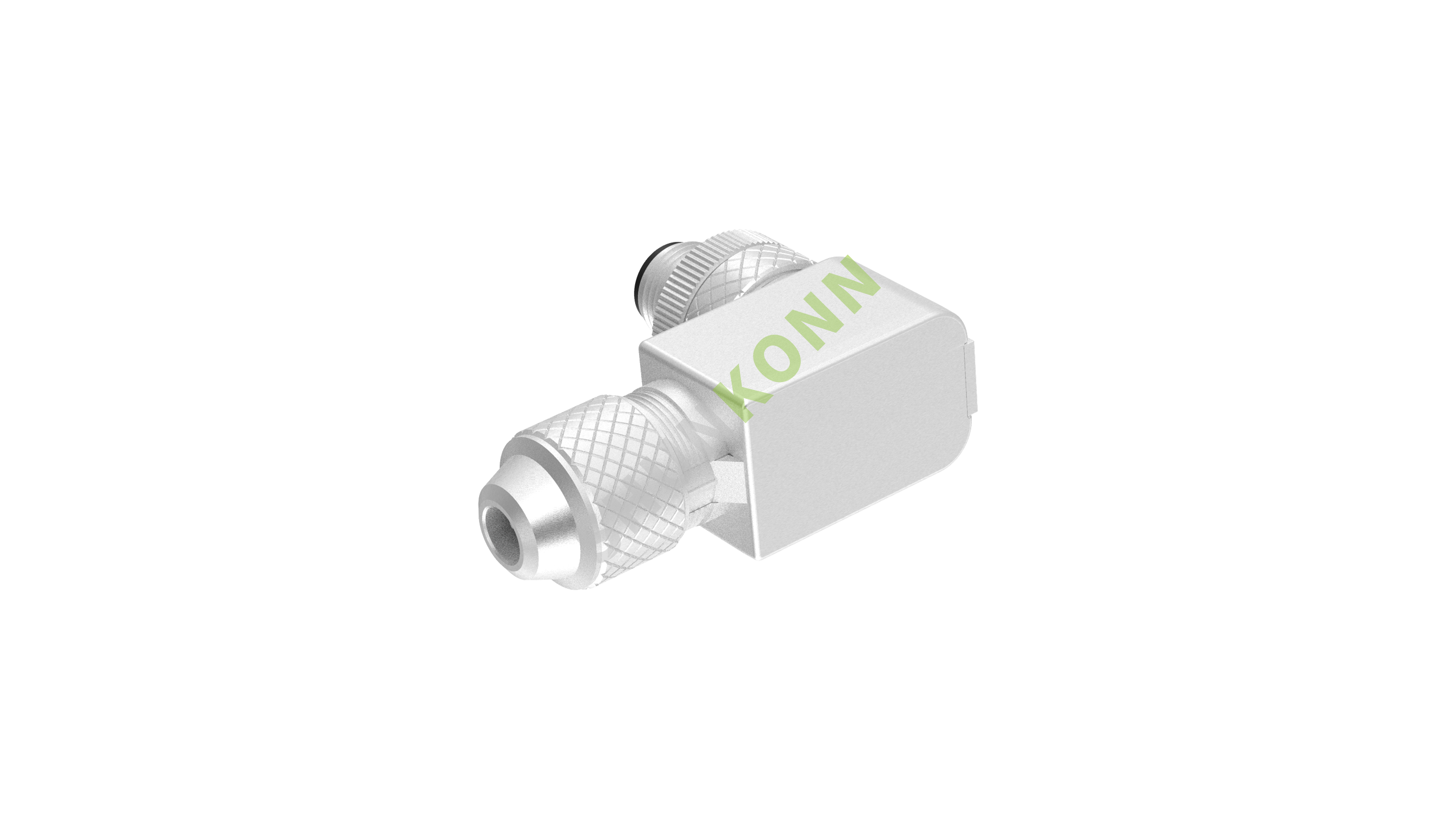 SKM12A系列 M12A编码连接器直角金属组装2PIN公头螺钉式PG7