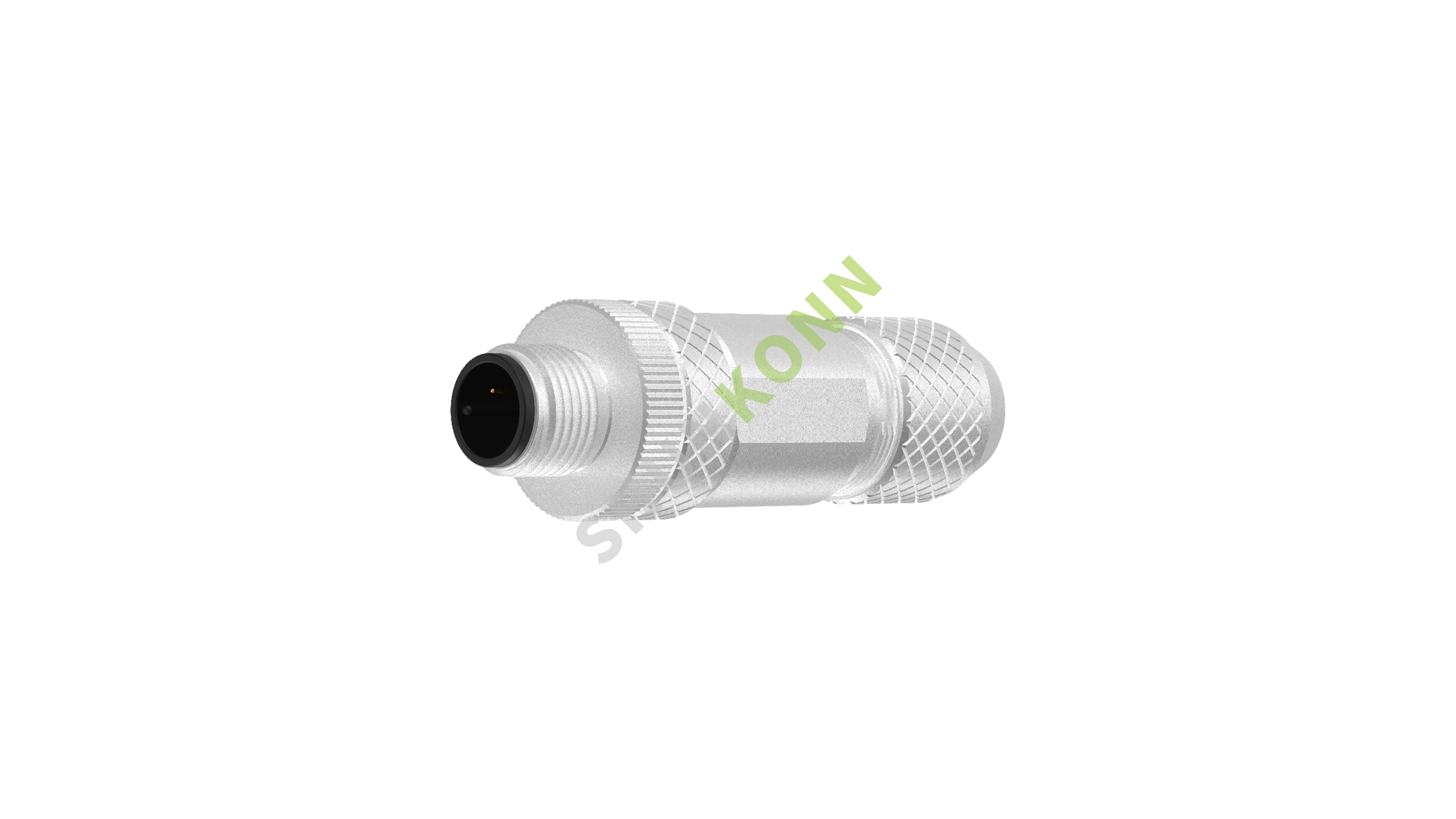 SKM12A系列 M12A编码连接器直式金属组装2PIN公头螺钉式PG9