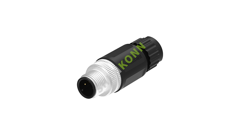 SKM12 A Series M12 A Coded Connectors Straight Plastic Assembled 3PIN Male Solder Type PG7