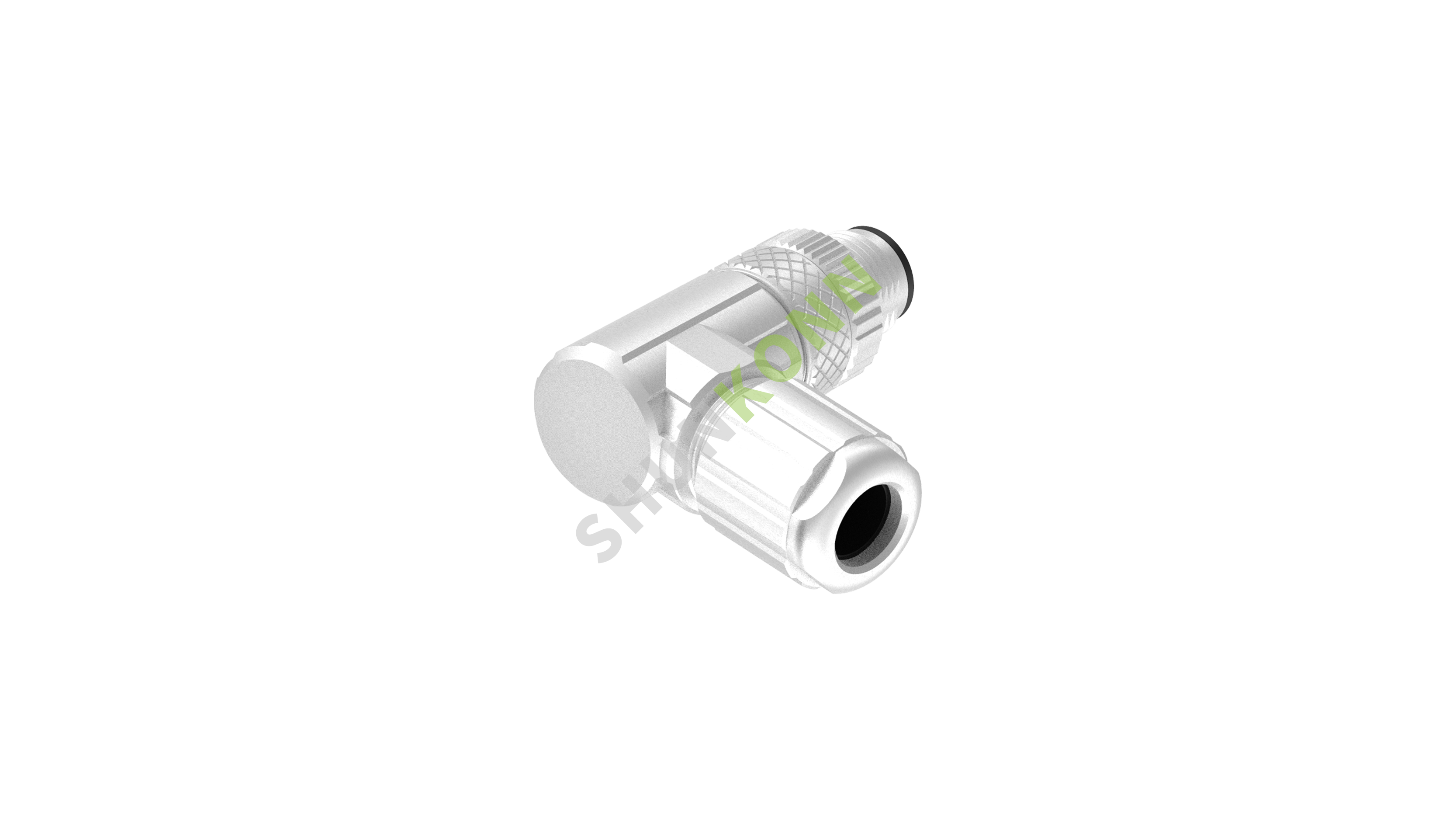 SKM12A系列 M12A编码连接器弯式金属组装3PIN公头焊接式PG7