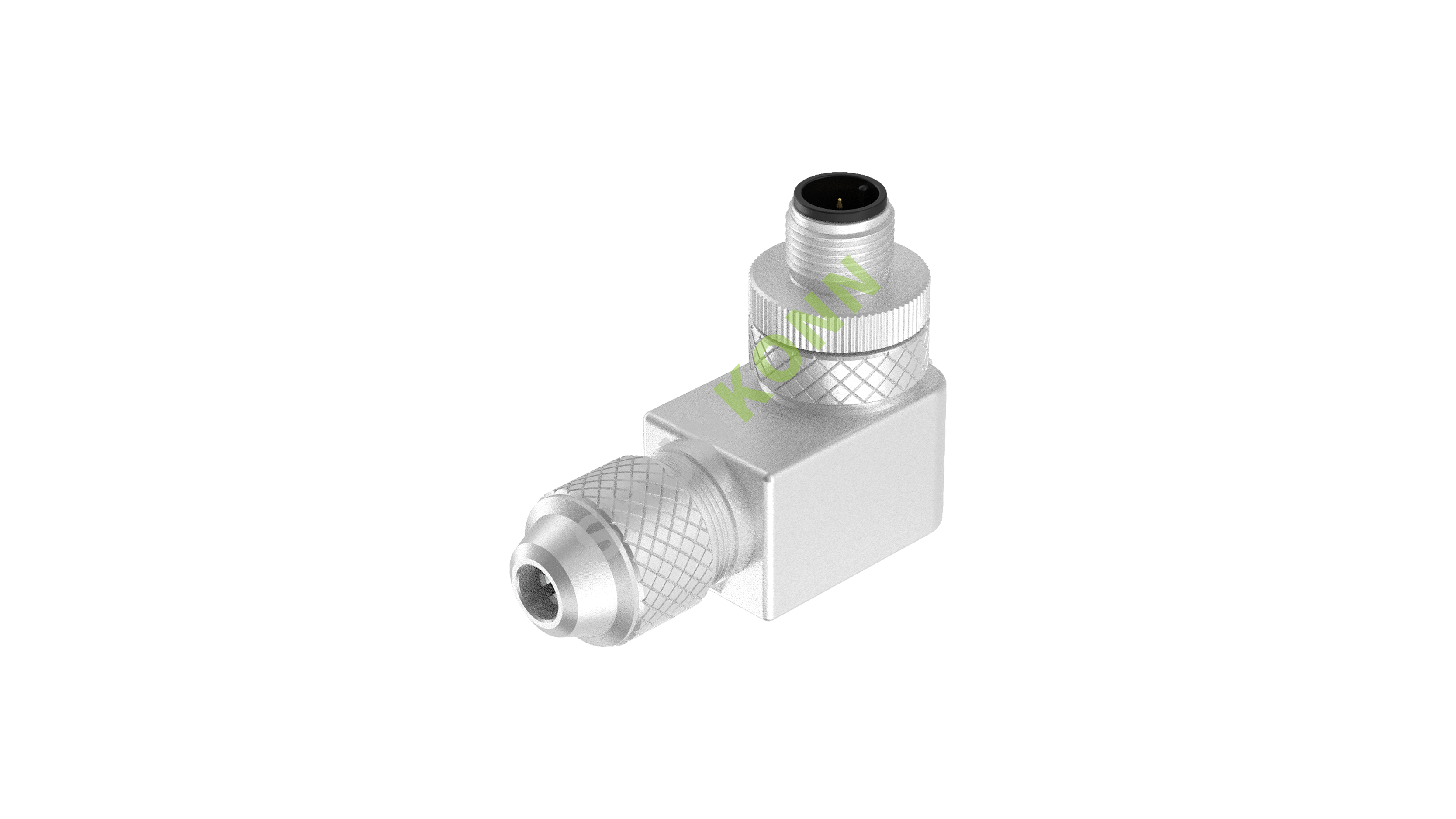 SKM12 A Series M12 A Coded Connectors Right Angle Metal Assembled 4PIN Male Screw type PG7