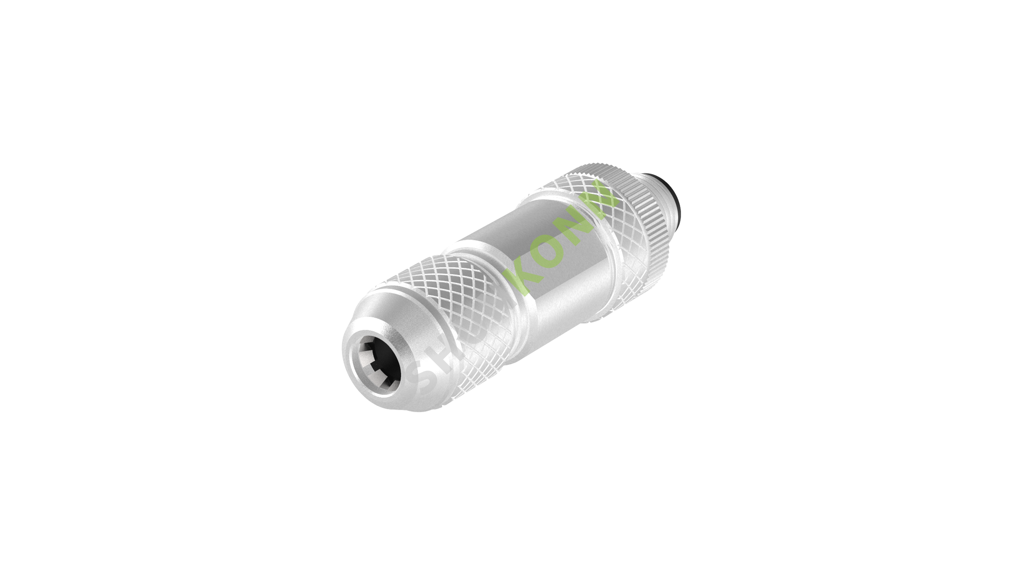 SKM12A系列 M12A编码连接器直式金属组装4PIN公头螺钉式PG9