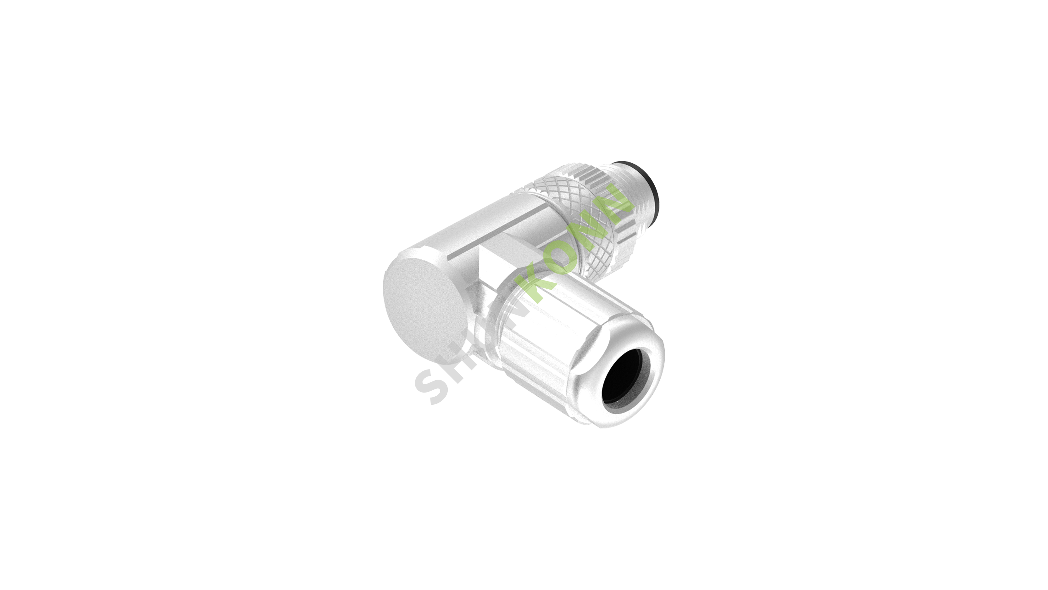SKM12A系列 M12A编码连接器弯式金属组装4PIN公头焊接式PG7