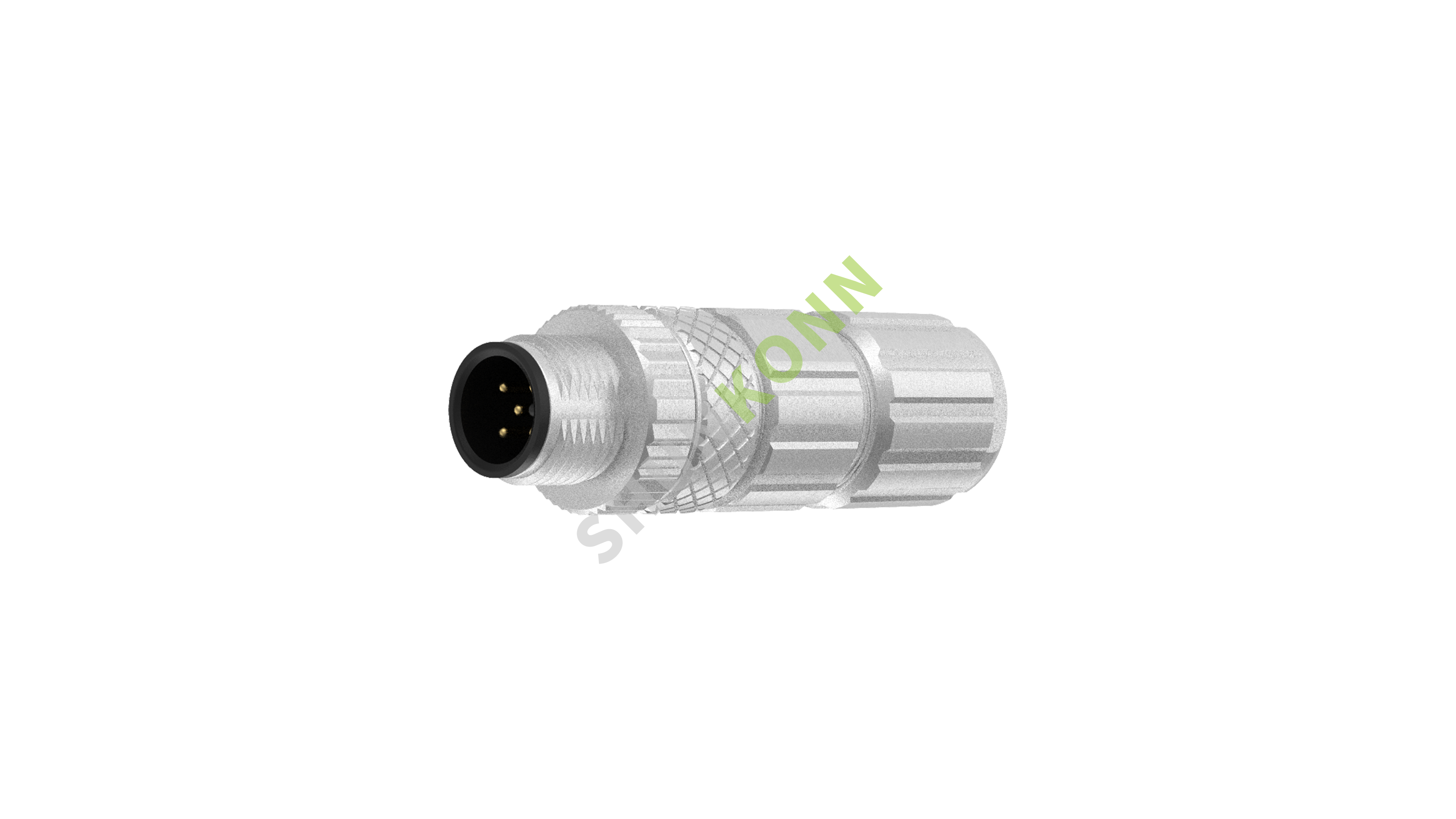 SKM12 A Series M12 A Coded Connectors Straight Metal Assembled 5PIN Male Solder Type PG7