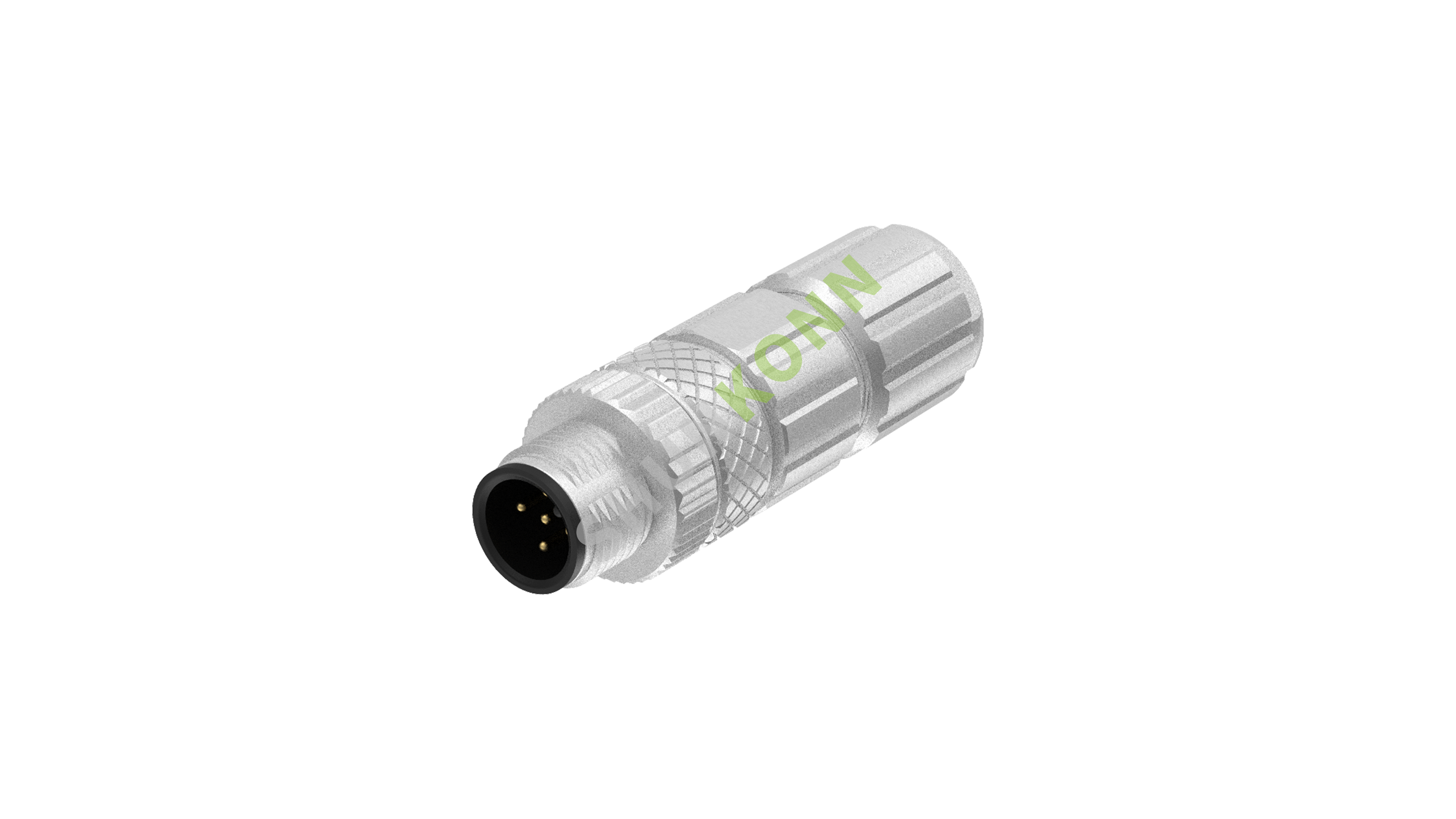 SKM12 A Series M12 A Coded Connectors Straight Metal Assembled 5PIN Male Solder Type PG7