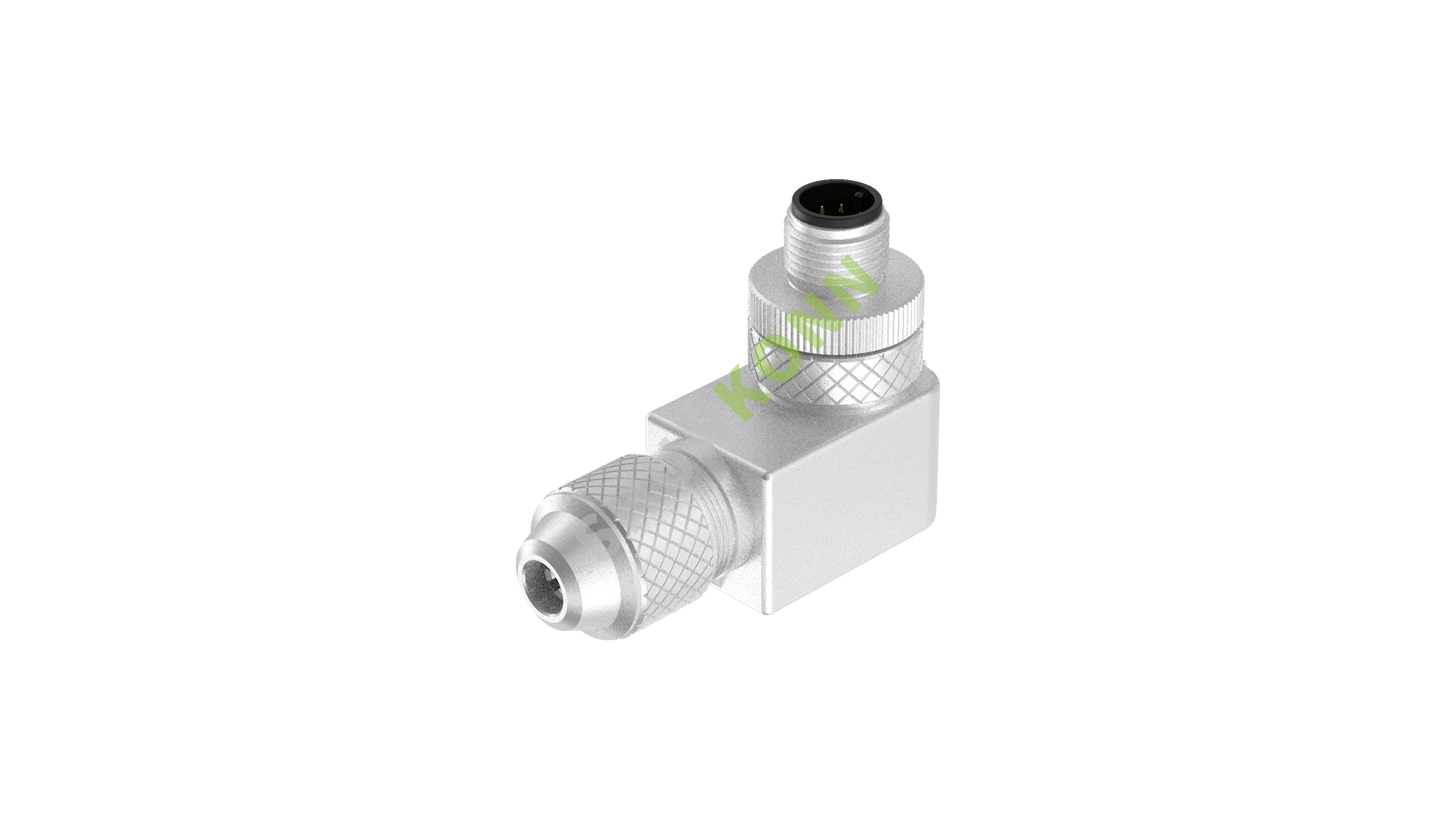 SKM12A系列 M12A编码连接器直角金属组装6PIN公头螺钉式PG7