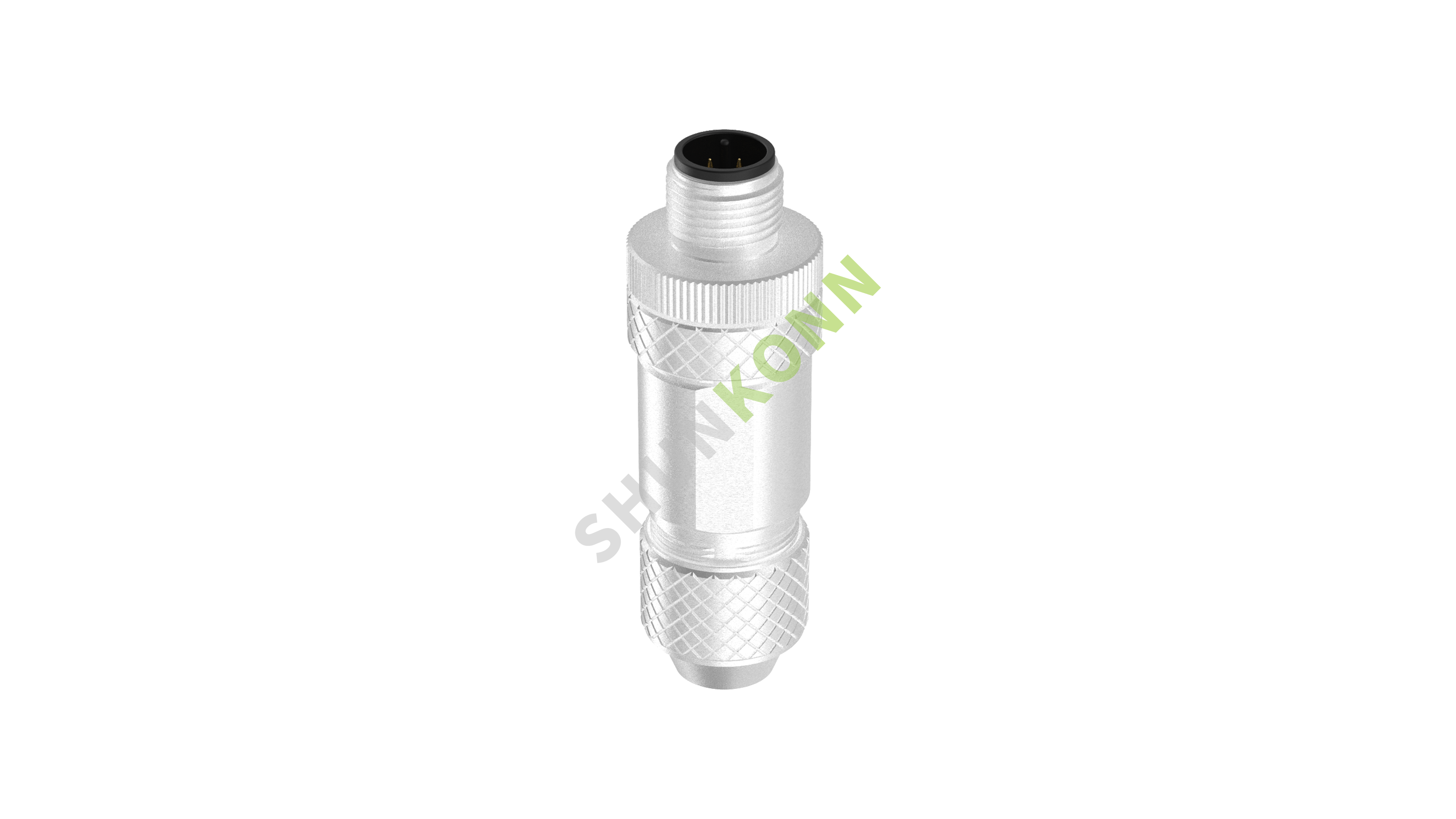 SKM12A系列 M12A编码连接器直式金属组装6PIN公头螺钉式PG7