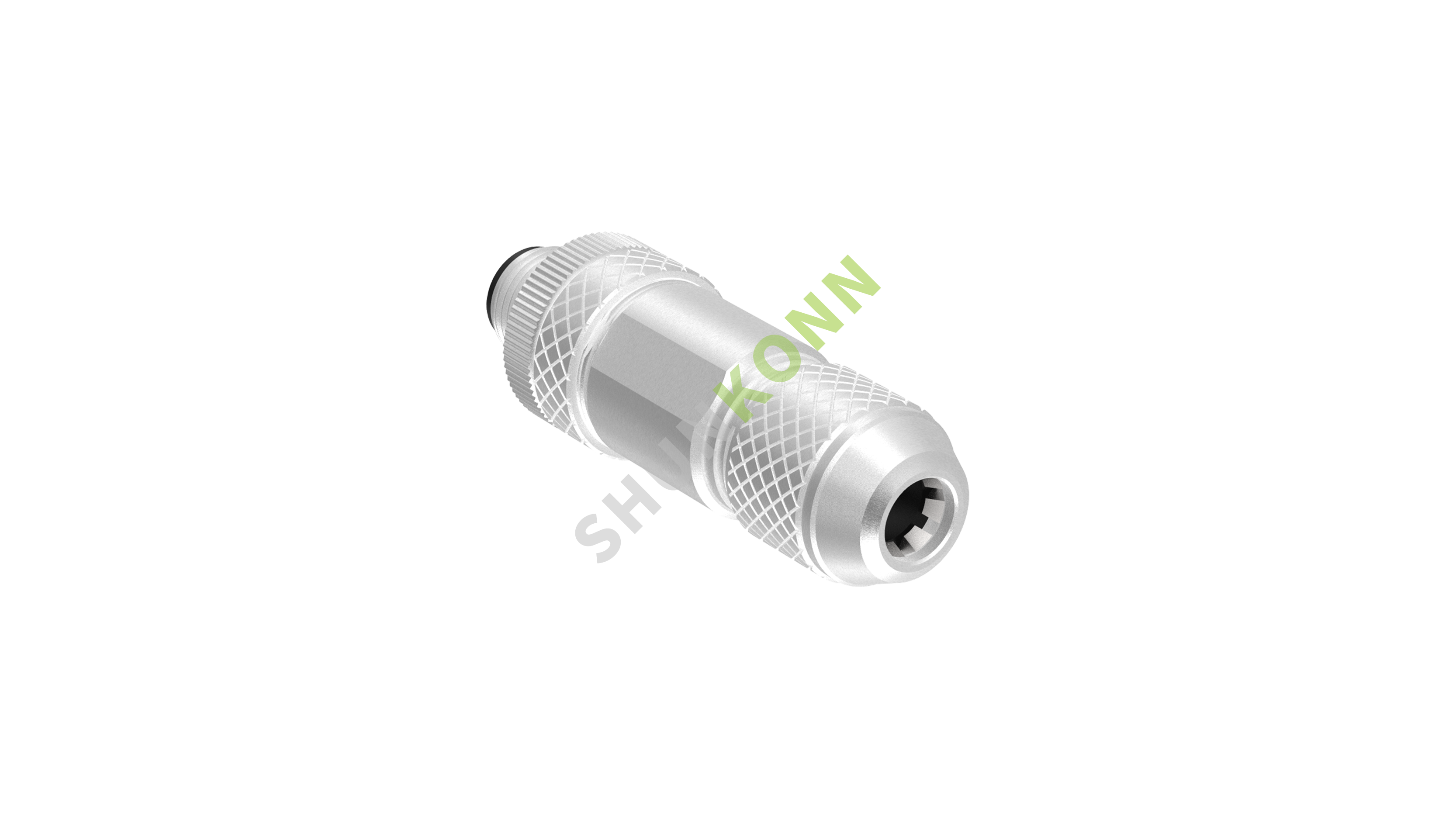 SKM12A系列 M12A编码连接器直式金属组装6PIN公头螺钉式PG9