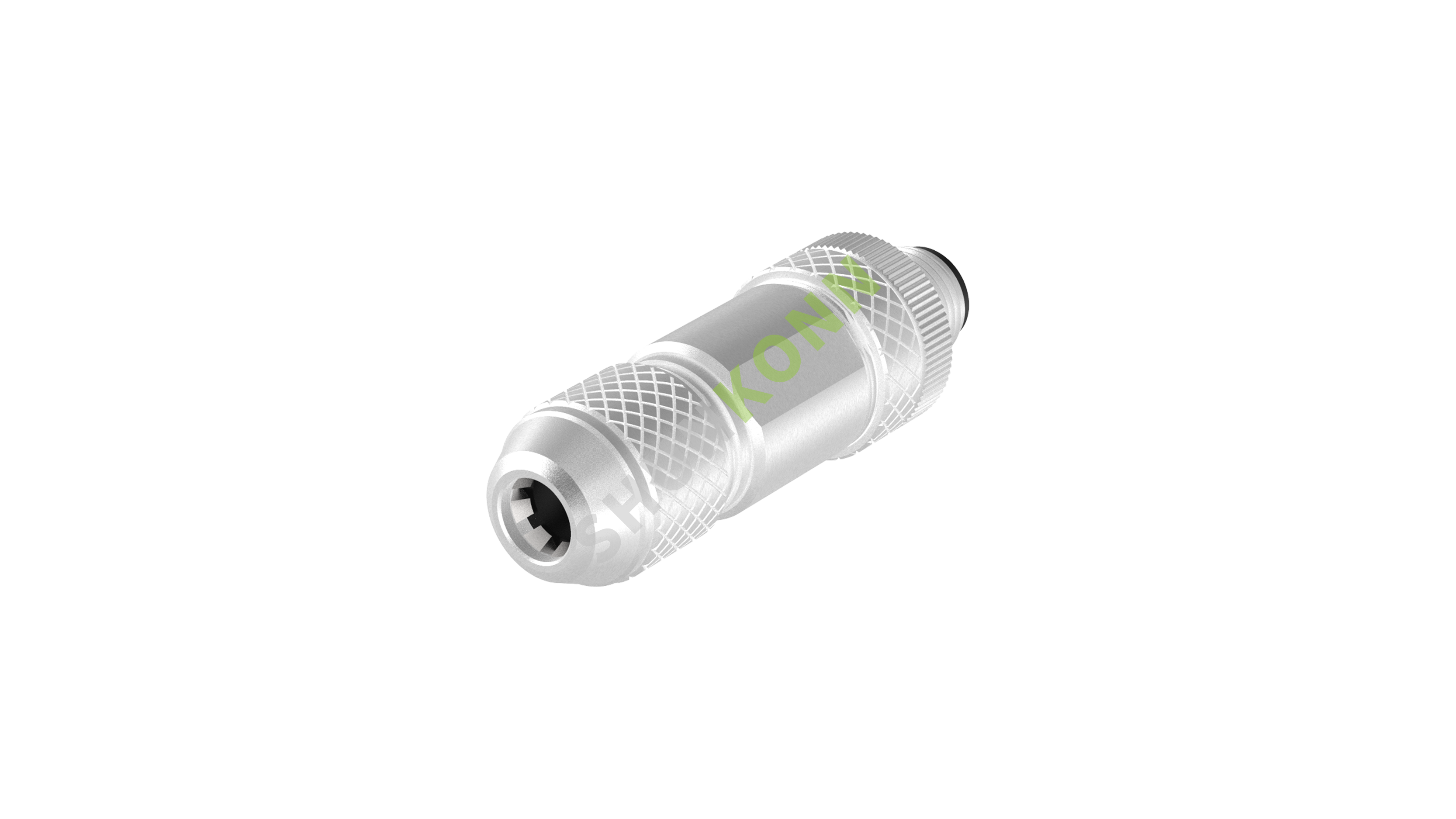 SKM12A系列 M12A编码连接器直式金属组装6PIN公头螺钉式PG9