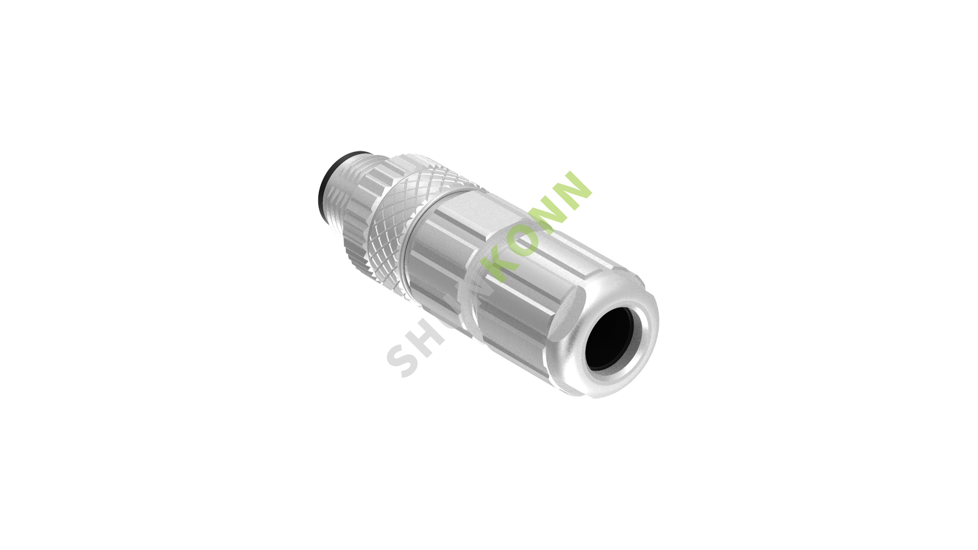 SKM12A系列 M12A编码连接器直式金属组装6PIN公头焊接式PG7