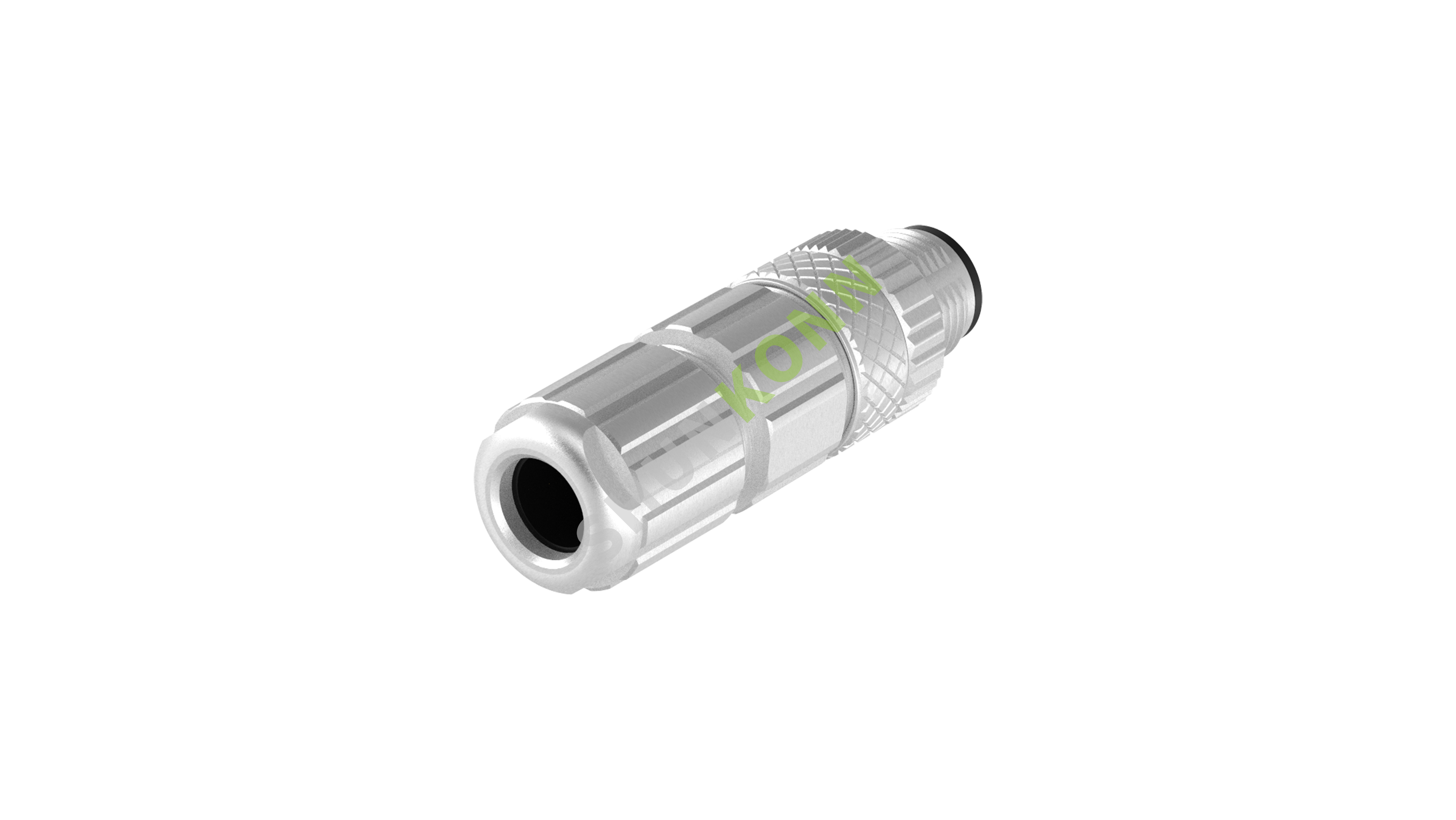 SKM12A系列 M12A编码连接器直式金属组装12PIN公头焊接式PG7