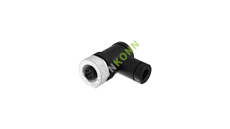 SKM12 B Series M12 B Coded Connectors Right Angle Plastic Assembled 5PIN Female Screw type PG7