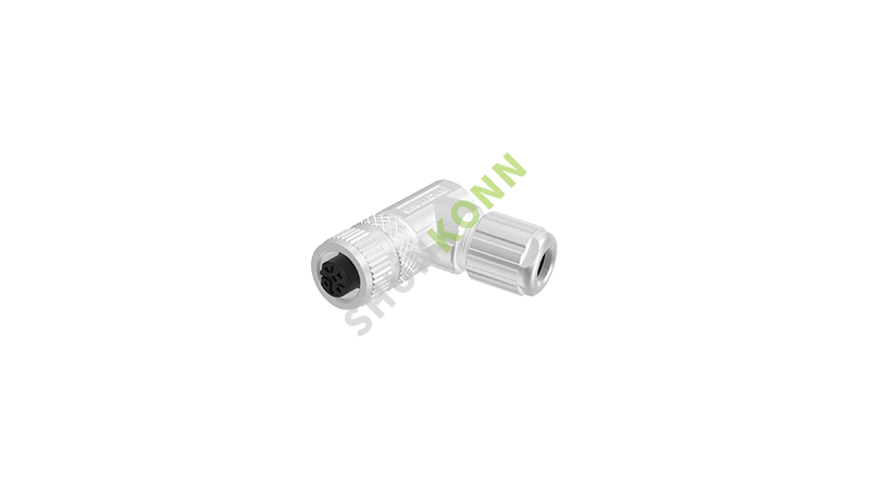 SKM12B系列 M12B编码连接器弯式金属组装5PIN母头焊接式PG7
