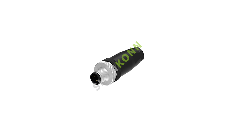 SKM12 B Series M12 B Coded Connectors Straight Plastic Assembled 4PIN Male Screw type PG7