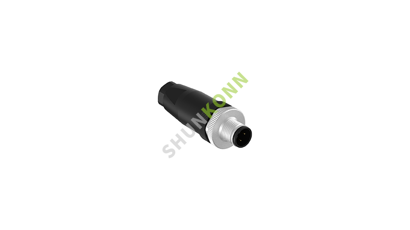 SKM12 B Series M12 B Coded Connectors Straight Plastic Assembled 4PIN Male Screw type PG7