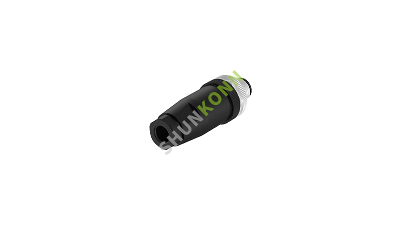 SKM12 B Series M12 B Coded Connectors Straight Plastic Assembled 4PIN Male Screw type PG7