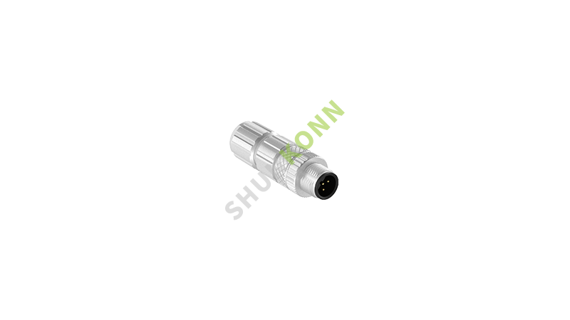 SKM12 B Series M12 B Coded Connectors Straight Metal Assembled 5PIN Male Solder Type PG7