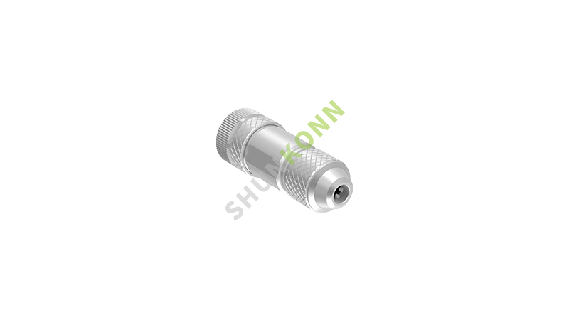SKM12D系列 M12D编码连接器直式金属组装4PIN母头螺钉式PG7