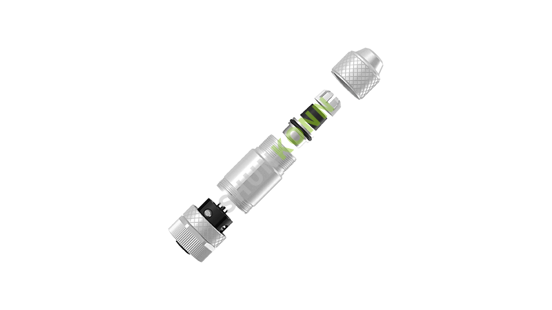 SKM12D系列 M12D编码连接器直式金属组装4PIN母头螺钉式PG7