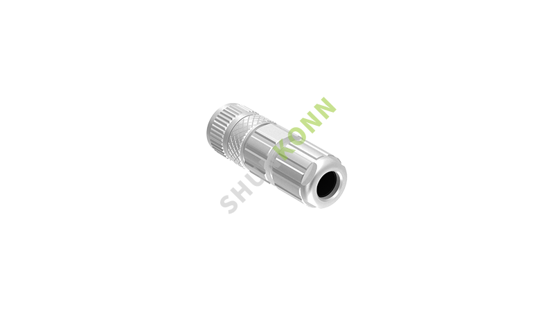 SKM12D系列 M12D编码连接器直式金属组装4PIN母头焊接式PG7