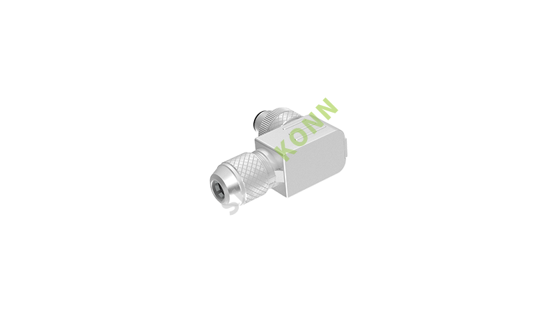 SKM12D系列 M12D编码连接器直角金属组装4PIN公头螺钉式PG9