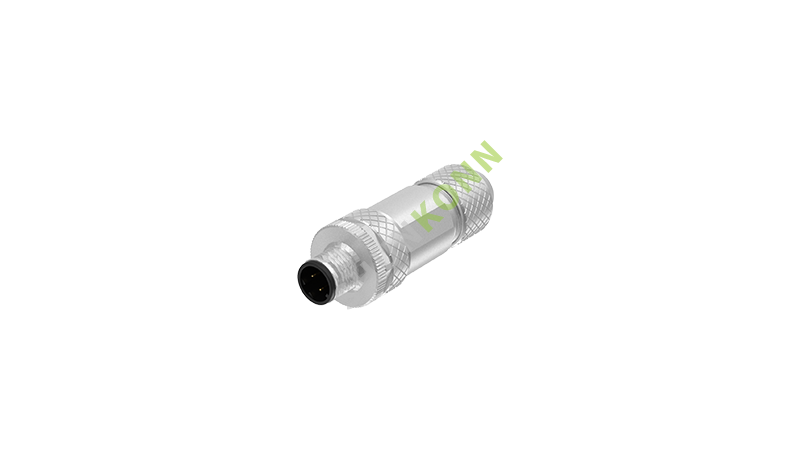 SKM12D系列 M12D编码连接器直式金属组装4PIN公头螺钉式PG7