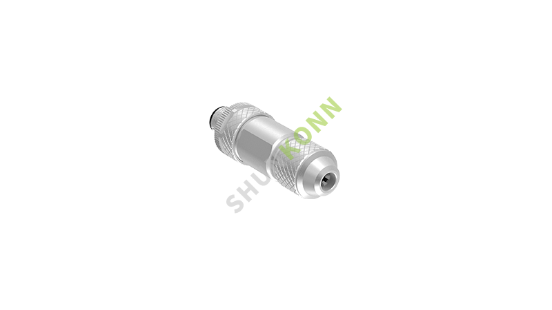 SKM12D系列 M12D编码连接器直式金属组装4PIN公头螺钉式PG7