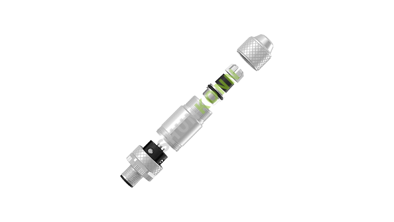 SKM12D系列 M12D编码连接器直式金属组装4PIN公头螺钉式PG7