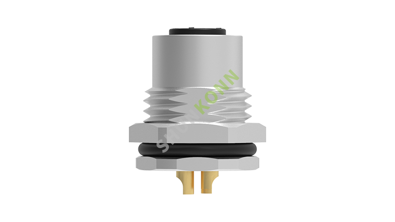 M12 Series S Code FeMale Solder 4PIN(3+PE) Front fastened