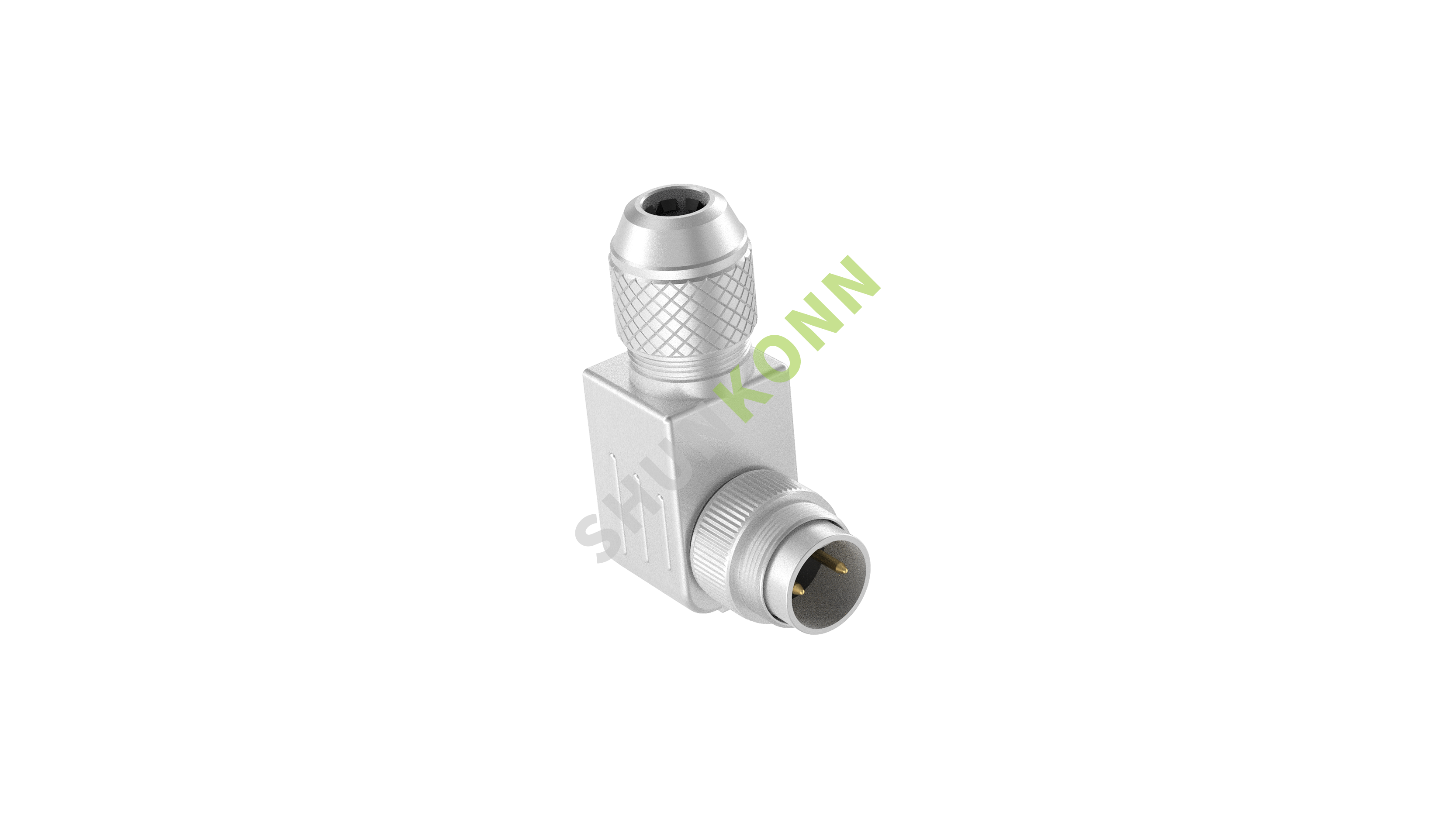 SKM16 Series M16 Connectors Right Angle Metal Assembled 2PIN Male Solder Type PG9
