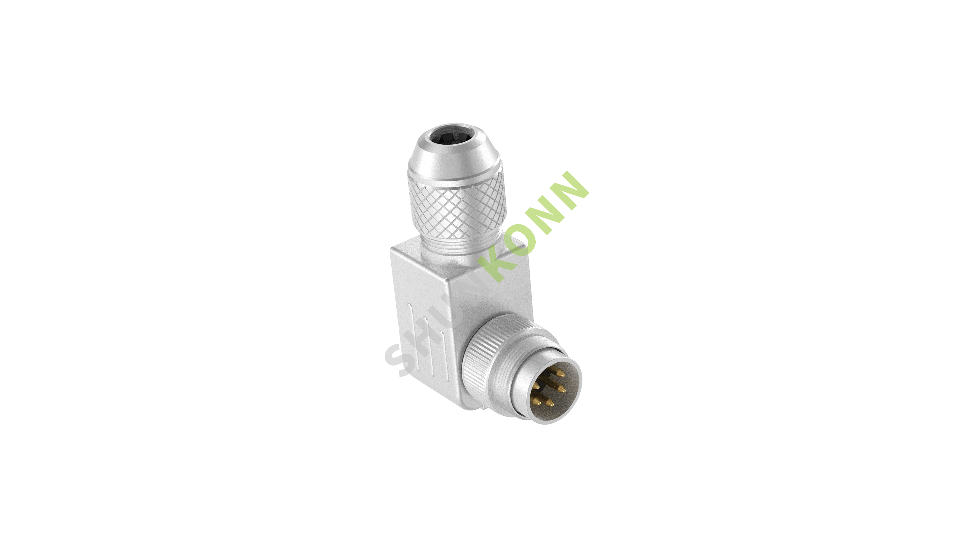 SKM16 Series M16 Connectors Right Angle Metal Assembled 5PIN Male Solder Type PG9"
