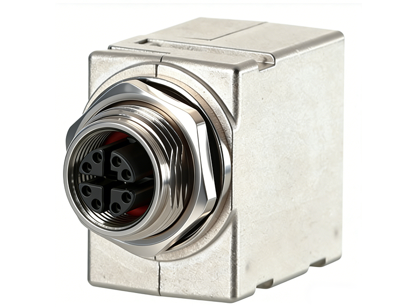 印刷电路板（PCB）上的工业 M12 X 编码以太网连接器