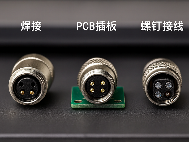 M9 圆形连接器的三种接线方式