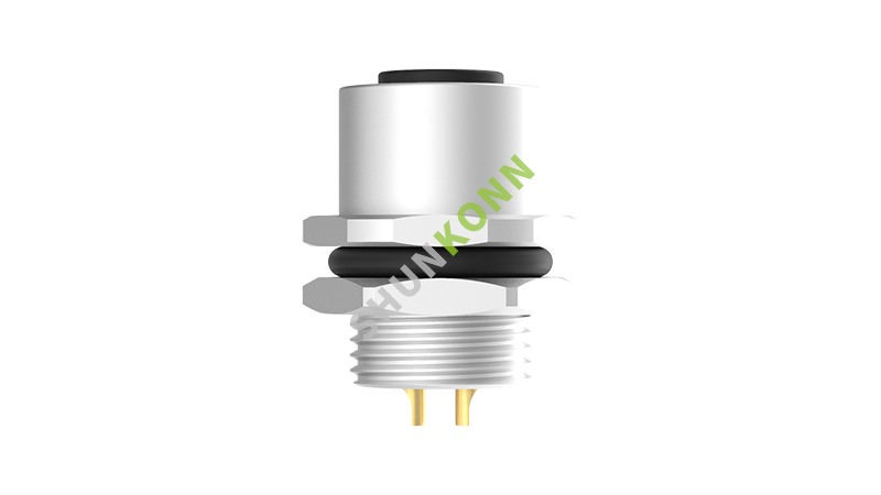 SKM12 A Series M12 A Coded Connectors Board Front Mount 3PIN Female Solder Type M12*1