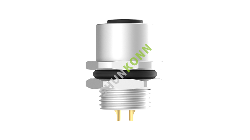 SKM12 A Series M12 A Coded Connectors Board Front Mount 4PIN Female Solder Type M12*1