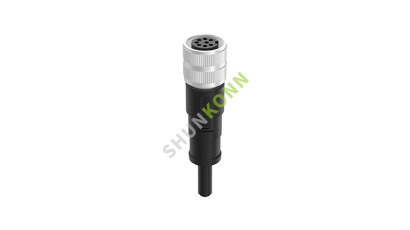 SKM16 Series M16 Connection Cable Straight Overmolded Type 8PIN Female Solder Type