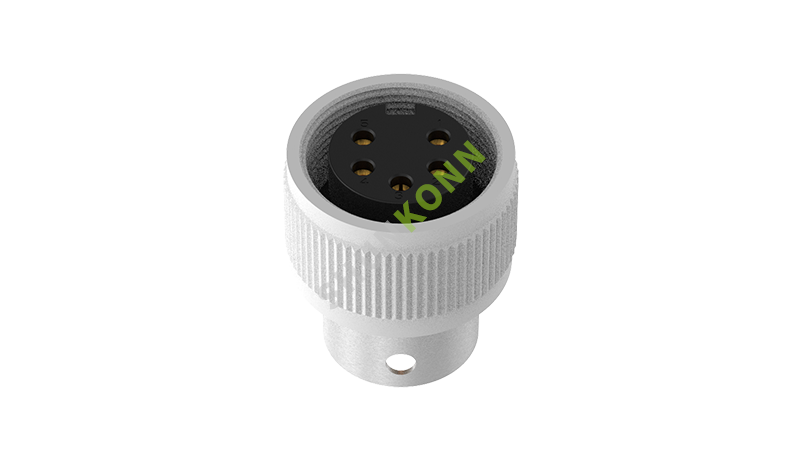 SKM16 Series M16 Connectors Regular Overmolded 5PIN Female Solder Type M18*0.75 With Short Shield