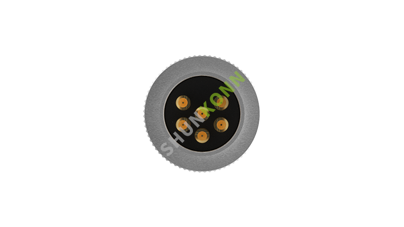 SKM16 Series M16 Connectors Regular Overmolded 6PIN Female Solder Type M18*0.75 With Short Shield