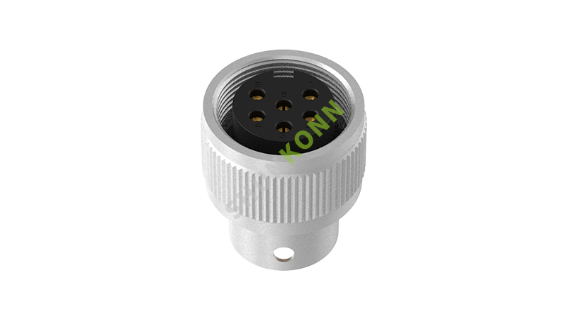 SKM16 Series M16 Connectors Regular Overmolded 6PIN Female Solder Type M18*0.75 With Short Shield