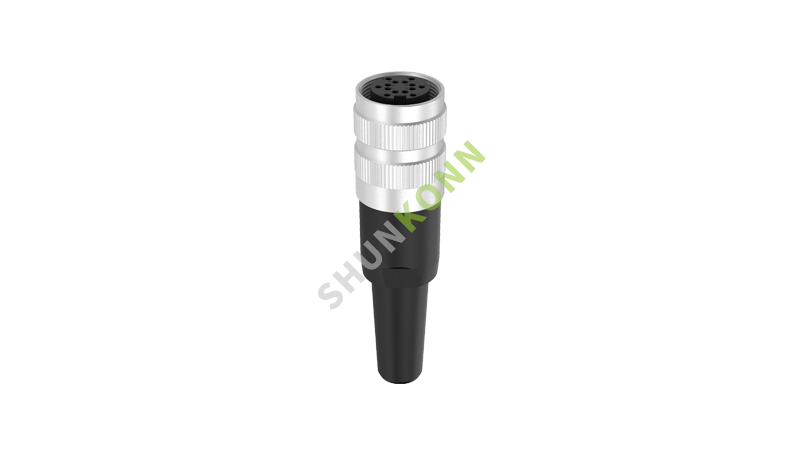 SKM16 Series M16 Connectors Straight Plastic Assembled 14PIN Female Solder Type M16*0.75