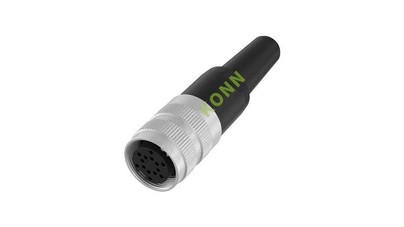 SKM16 Series M16 Connectors Straight Plastic Assembled 14PIN Female Solder Type M16*0.75
