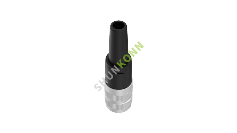 SKM16系列 M16连接器直式塑胶组装3PIN母头焊接式 M16*0.75
