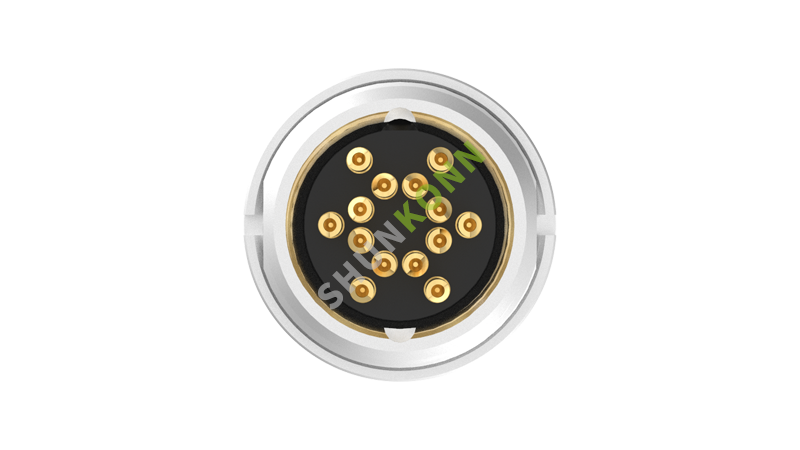 SKM16 Series M16 Connectors Board Front Mount 14PIN Female Solder Type M18*0.75