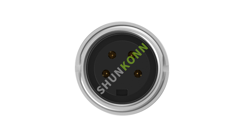 SKM16系列 M16连接器板后安装4PIN母头焊接式M18*0.75