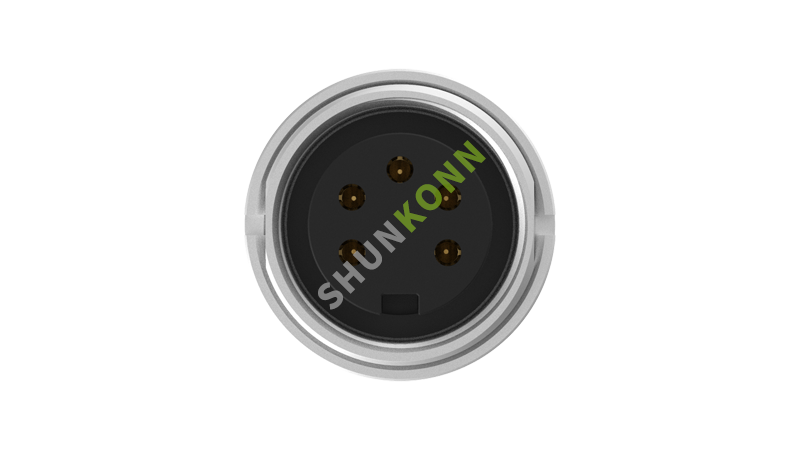 SKM16系列 M16连接器板后安装5PIN母头焊接式M18*0.75
