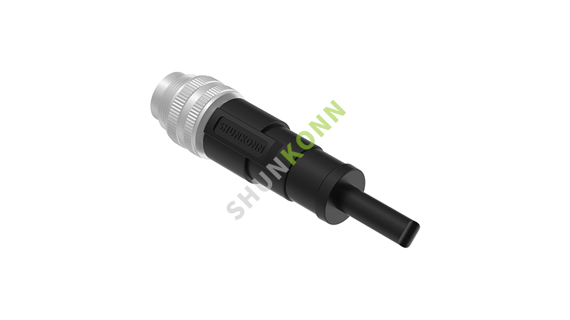 SKM16系列-M16连接线直立包胶成型式14PIN公头焊线
